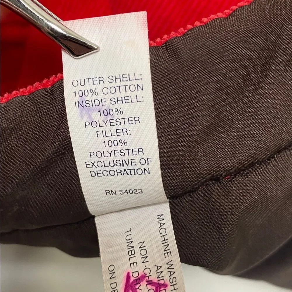 Baby GAP Reversible Jacket Infant 0-3 Months Red Corduroy Brown Bear Chore Coat